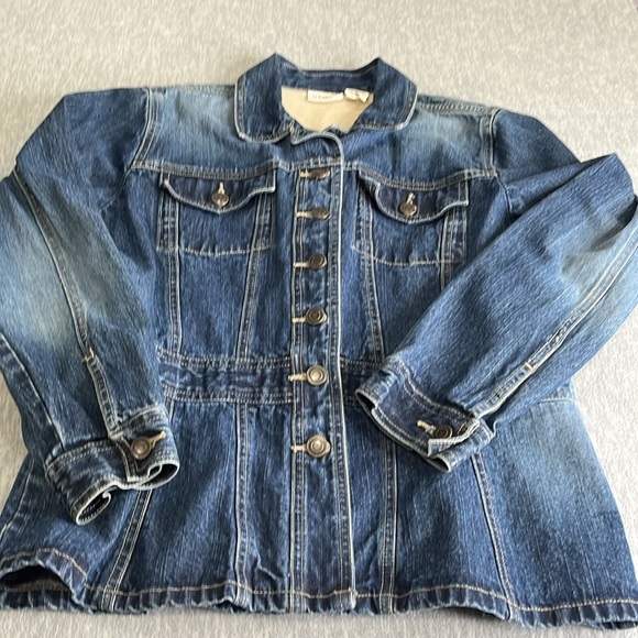 St Johns Bay Denim Blue Women's Jacket Petite 100% cotton - Picture 4 of 9